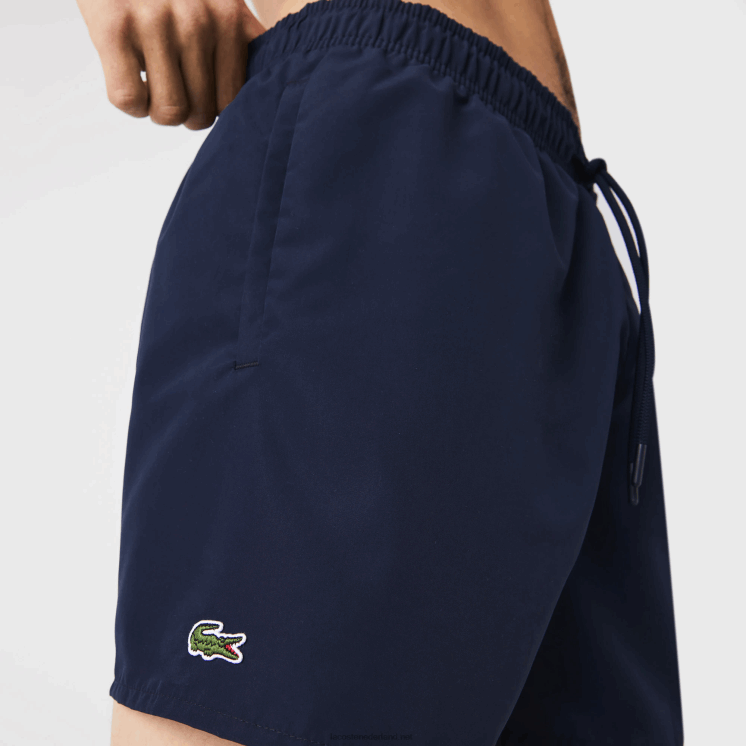 Lacoste lichte sneldrogende zwembroek 0828H541 marineblauw zwart jb1 Heren