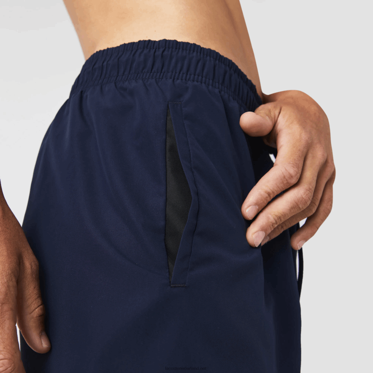 Lacoste lichte sneldrogende zwembroek 0828H541 marineblauw zwart jb1 Heren