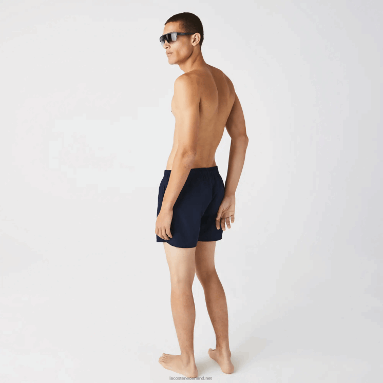 Lacoste lichte sneldrogende zwembroek 0828H541 marineblauw zwart jb1 Heren