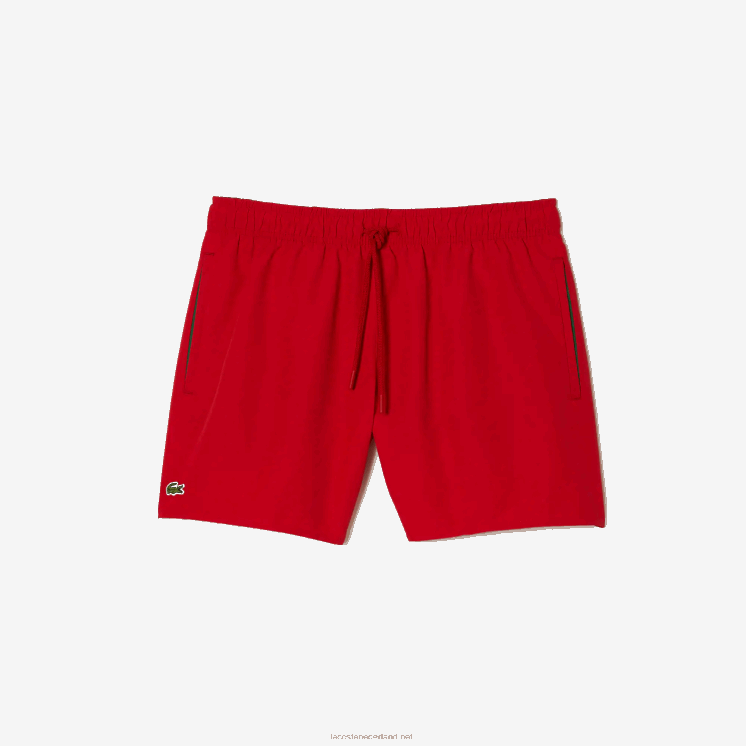 Lacoste lichte sneldrogende zwembroek 0828H542 rood groen 8un Heren
