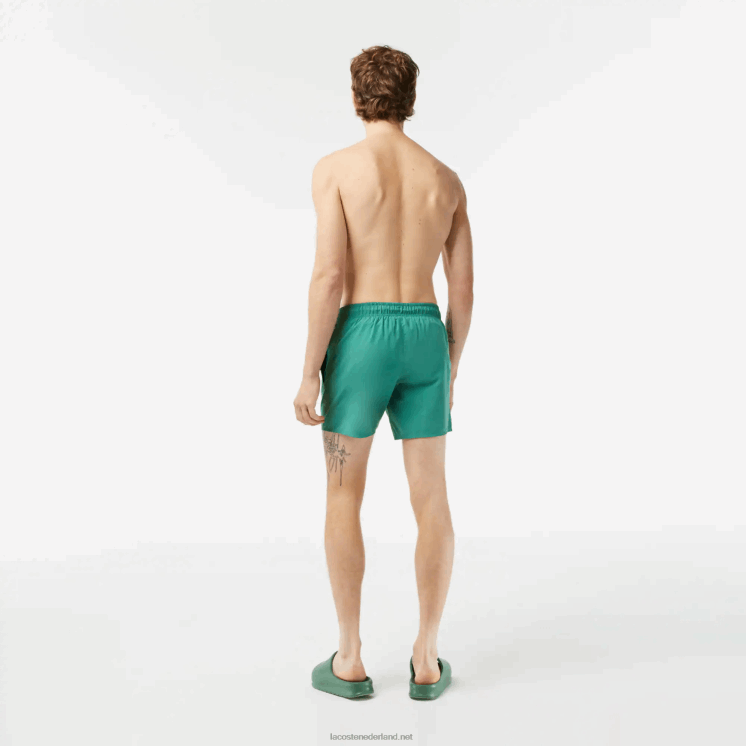 Lacoste lichte sneldrogende zwembroek 0828H546 kaki groen wij Heren