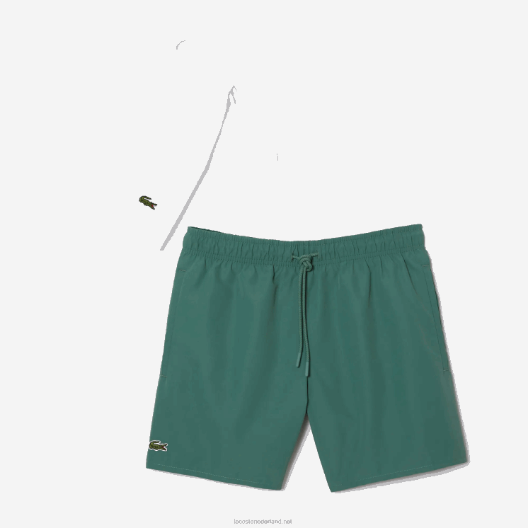 Lacoste lichte sneldrogende zwembroek 0828H546 kaki groen wij Heren