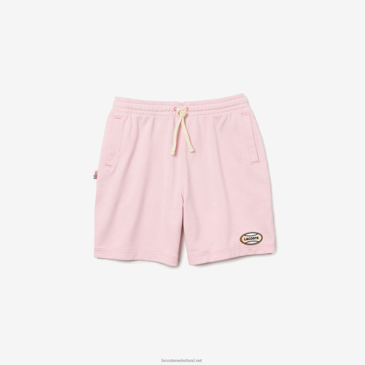 Lacoste live gevlekte katoenen fleece short 0828H1611 roze hcq Heren