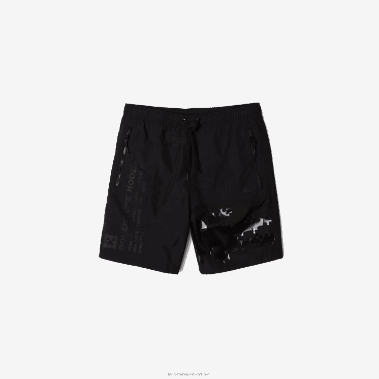 Lacoste live x minecraft nylon bermuda 0828H1634 zwart 031 Heren