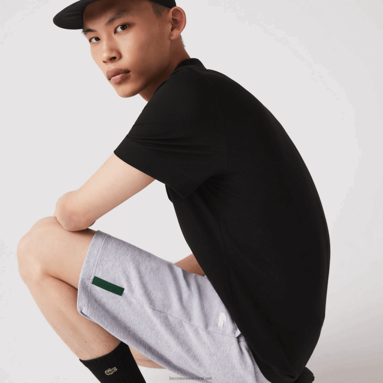 Lacoste short van stretchkatoenmix 0828H1391 grijze chine ca Heren