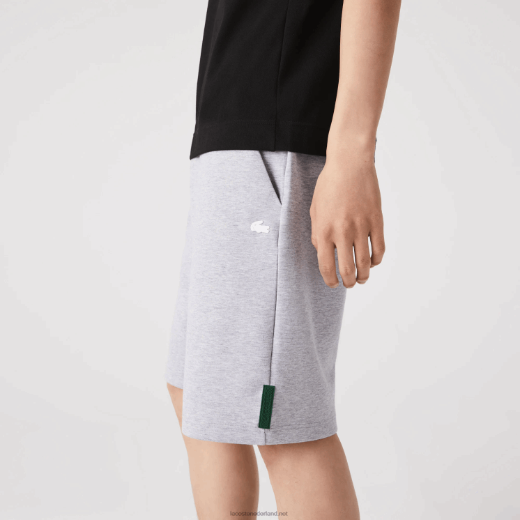 Lacoste short van stretchkatoenmix 0828H1391 grijze chine ca Heren