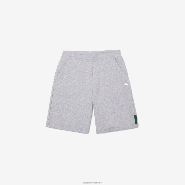Lacoste short van stretchkatoenmix 0828H1391 grijze chine ca Heren