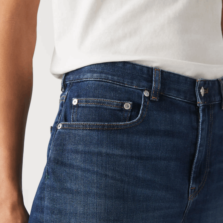 Lacoste slim fit denim bermuda van stretchkatoen 0828H1644 blauwe mk9 Heren