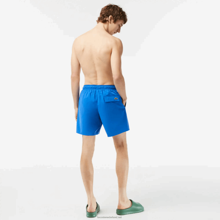 Lacoste sneldrogende zwembroek met reistas 0828H518 blauwe kxb Heren