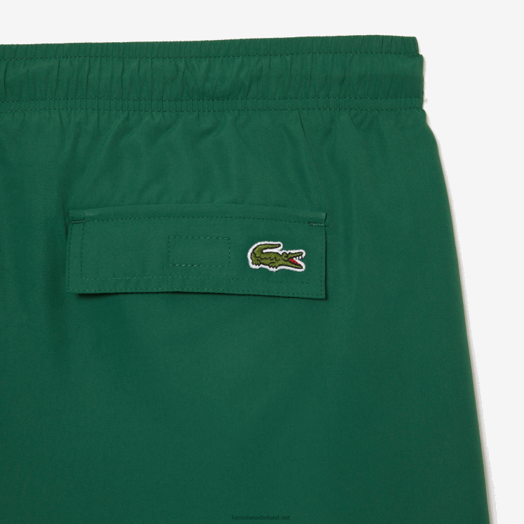 Lacoste sneldrogende zwembroek met reistas 0828H519 groen 132 Heren