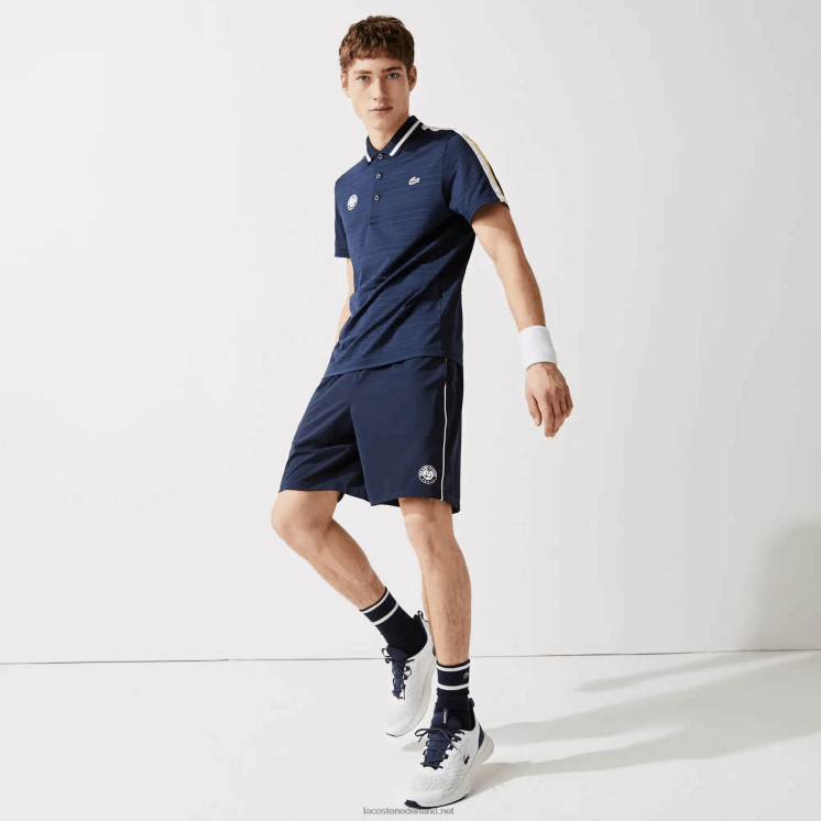 Lacoste sport french open edition lichtgewicht stretch short 0828H1546 wit marineblauw r20 Heren