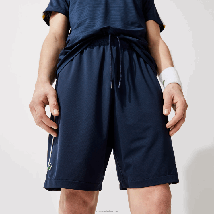 Lacoste sport french open edition lichtgewicht stretch short 0828H1546 wit marineblauw r20 Heren
