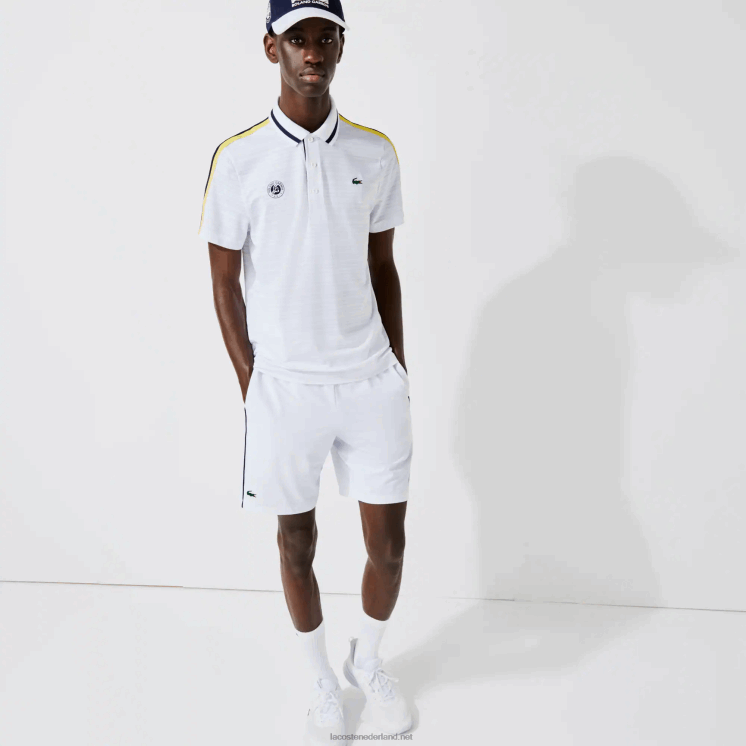 Lacoste sport french open edition lichtgewicht stretch short 0828H1547 wit marineblauw aj0 Heren
