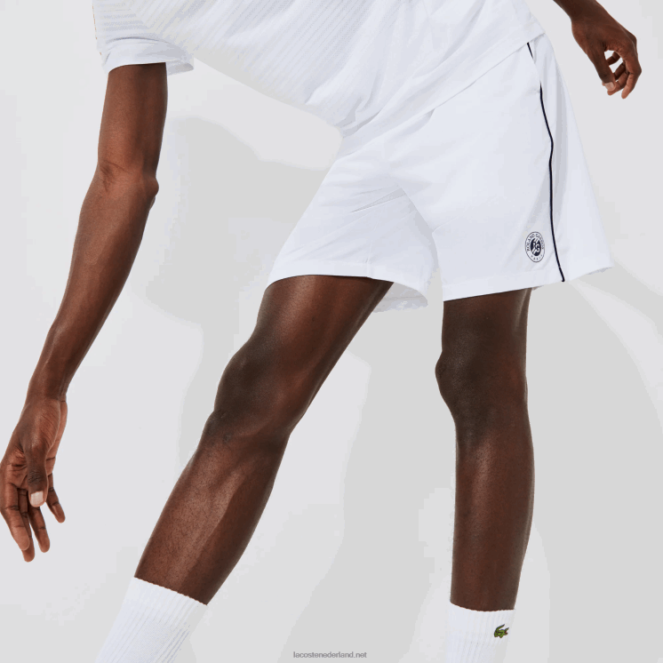 Lacoste sport french open edition lichtgewicht stretch short 0828H1547 wit marineblauw aj0 Heren