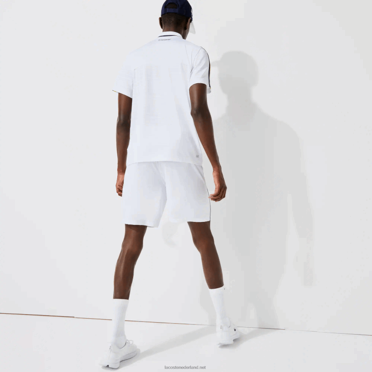Lacoste sport french open edition lichtgewicht stretch short 0828H1547 wit marineblauw aj0 Heren