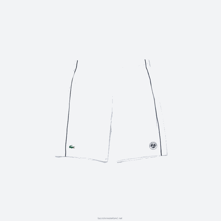 Lacoste sport french open edition lichtgewicht stretch short 0828H1547 wit marineblauw aj0 Heren
