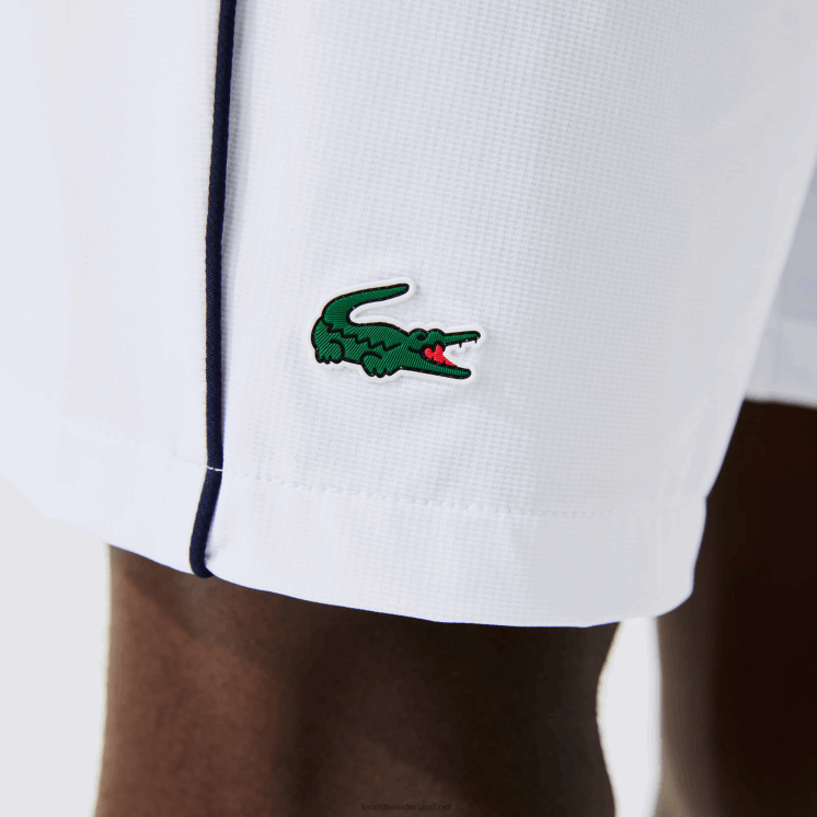 Lacoste sport french open edition lichtgewicht stretch short 0828H1547 wit marineblauw aj0 Heren