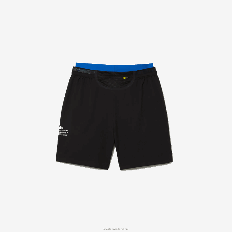 Lacoste sport ingebouwde voering 3-in-1 shorts 0828H1423 zwart blauw 985 Heren