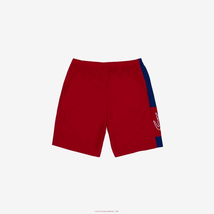 Lacoste sport lichte colorblock shorts 0828H1625 rood blauw wit wp7 Heren