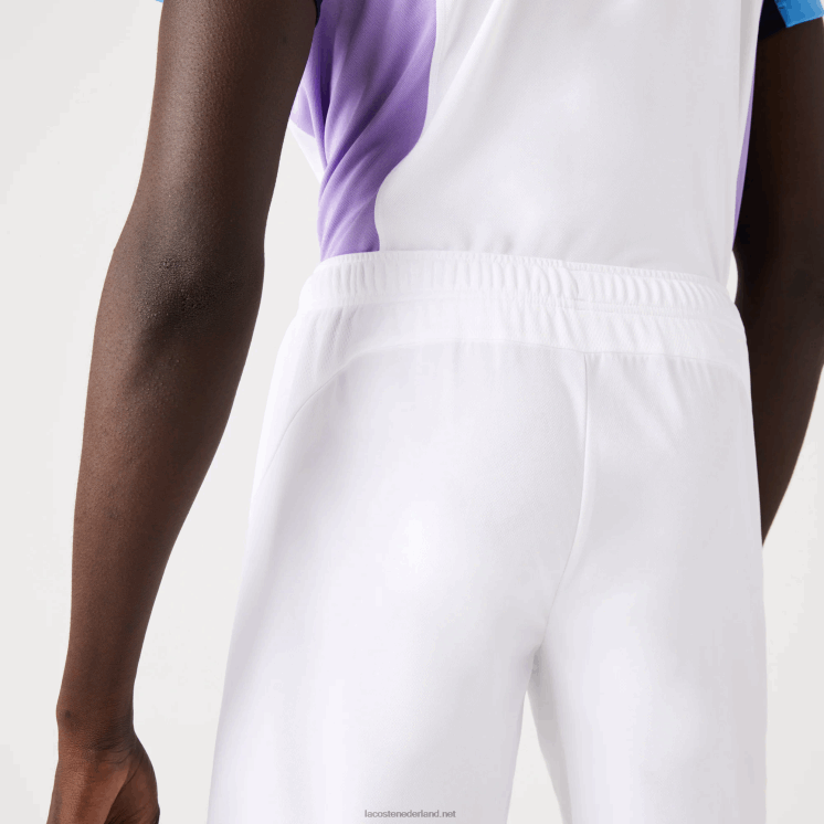 Lacoste sport regular fit naadloze tennisshort 0828H1330 wit marineblauw 522 Heren