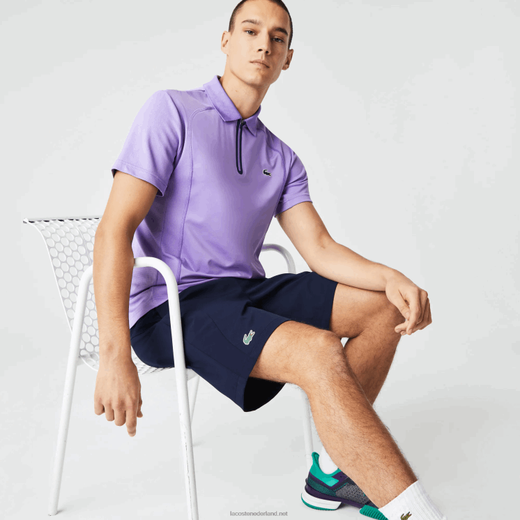 Lacoste sport regular fit naadloze tennisshort 0828H1331 marineblauw 423 Heren