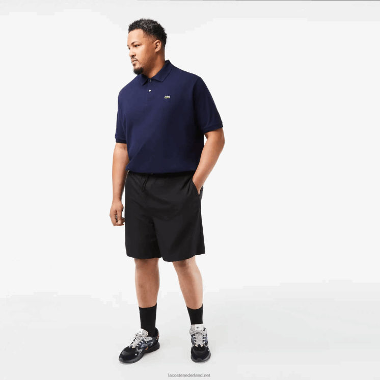Lacoste sport relaxed fit jersey gevoerde short - grote maten - groot 0828H1445 zwart 031 Heren