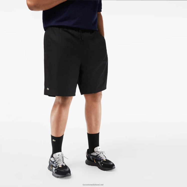 Lacoste sport relaxed fit jersey gevoerde short - grote maten - groot 0828H1445 zwart 031 Heren