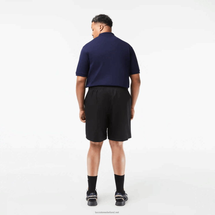 Lacoste sport relaxed fit jersey gevoerde short - grote maten - groot 0828H1445 zwart 031 Heren
