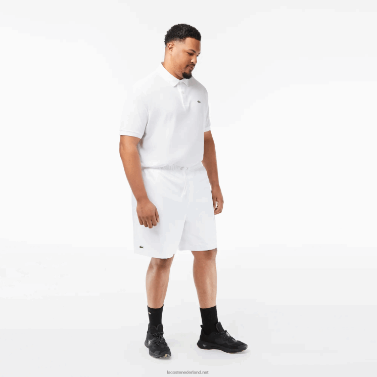 Lacoste sport relaxed fit jersey gevoerde short - grote maten - groot 0828H1446 wit 001 Heren
