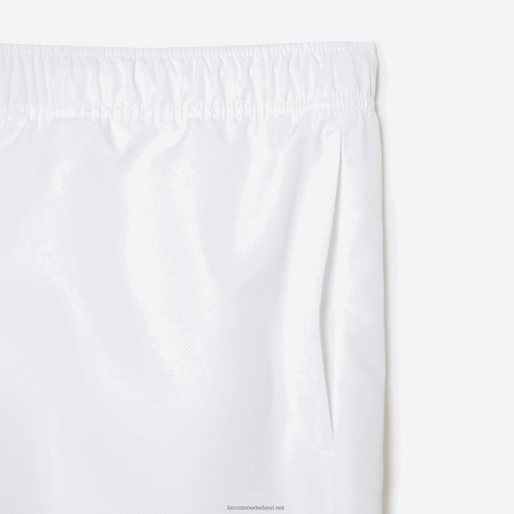 Lacoste sport relaxed fit jersey gevoerde short - grote maten - groot 0828H1446 wit 001 Heren