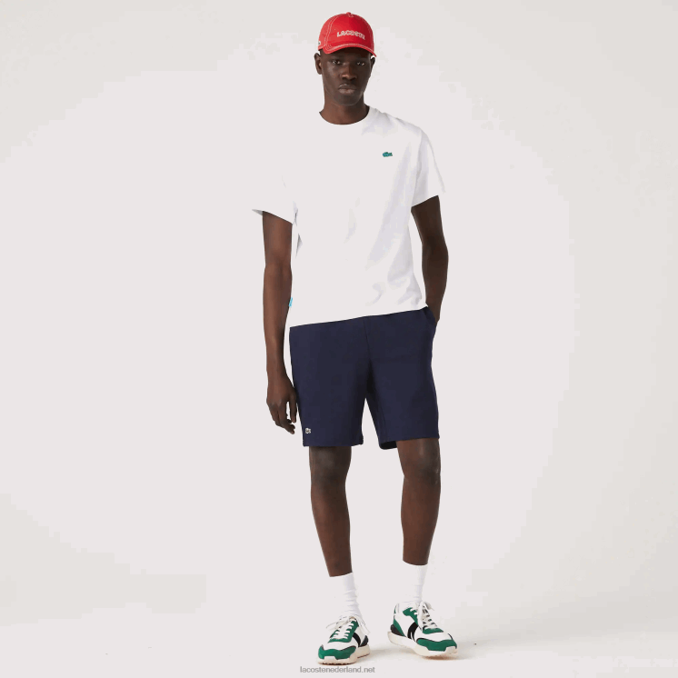 Lacoste sport tennis fleece short 0828H1338 marineblauw 166 Heren