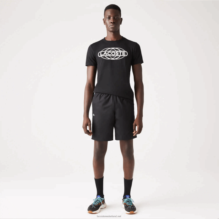 Lacoste sportieve taft tennisshorts 0828H1332 zwart 031 Heren