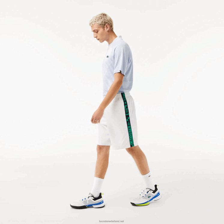 Lacoste sportieve taft tennisshorts 0828H1333 wit 001 Heren