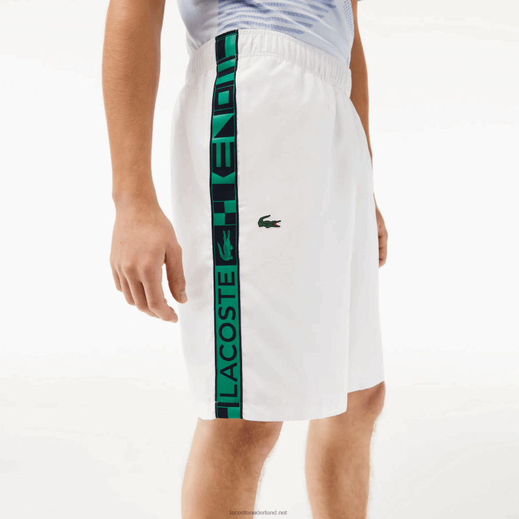 Lacoste sportieve taft tennisshorts 0828H1333 wit 001 Heren
