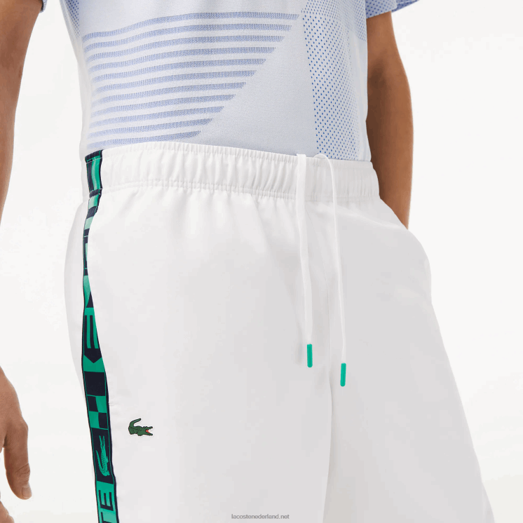 Lacoste sportieve taft tennisshorts 0828H1333 wit 001 Heren
