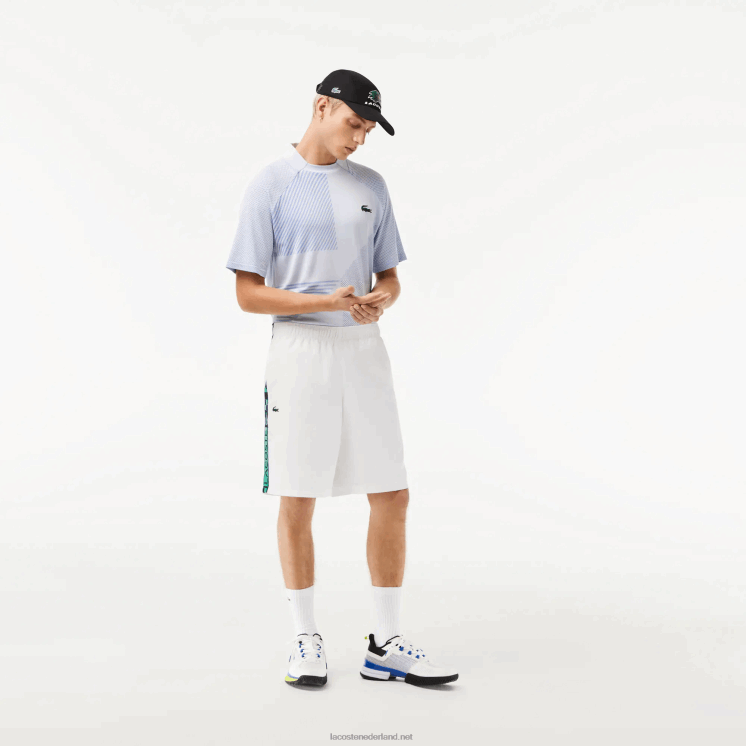 Lacoste sportieve taft tennisshorts 0828H1333 wit 001 Heren