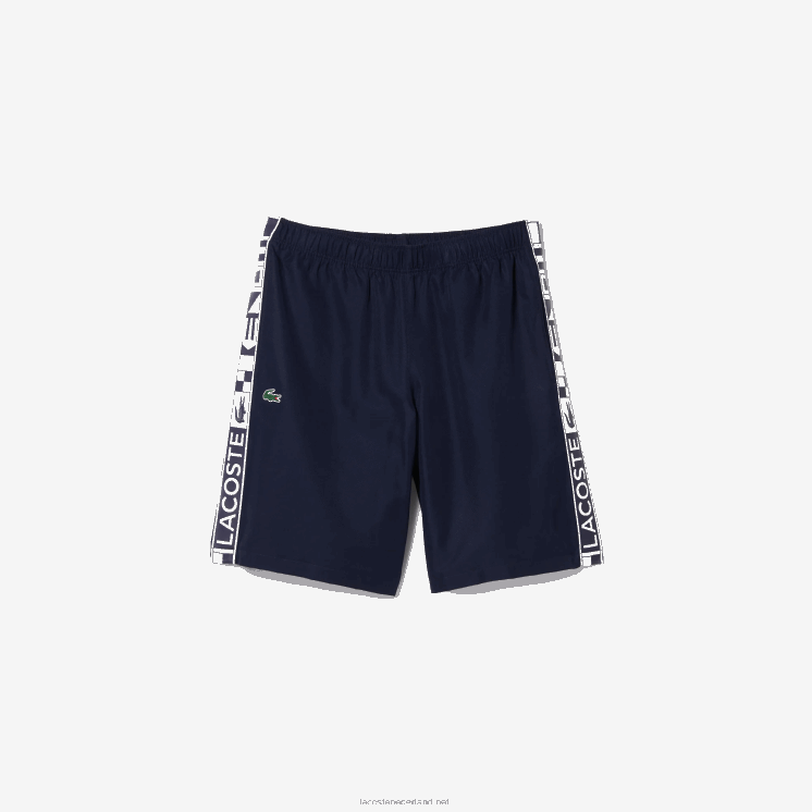 Lacoste sportieve taft tennisshorts 0828H1334 marineblauw 166 Heren
