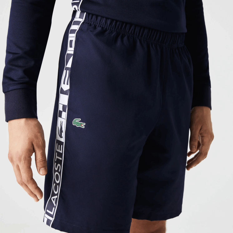 Lacoste sportieve taft tennisshorts 0828H1334 marineblauw 166 Heren
