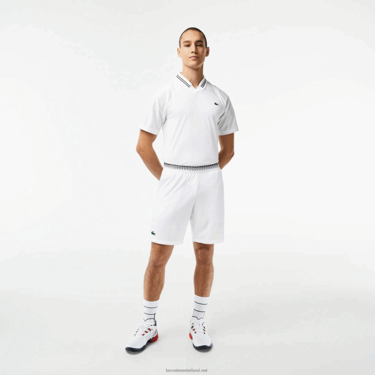 Lacoste tennis x daniil medvedev mesh short 0828H428 wit 001 Heren