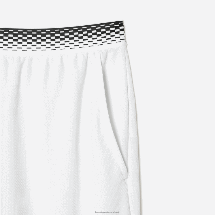 Lacoste tennis x daniil medvedev mesh short 0828H428 wit 001 Heren