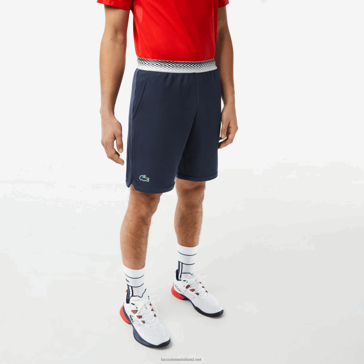 Lacoste tennis x daniil medvedev mesh short 0828H429 blauwe kxe Heren