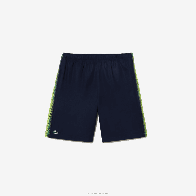 Lacoste tennisshort van gerecycled polyester 0828H17 marineblauw 166 Heren