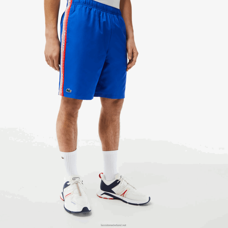Lacoste tennisshort van gerecycled polyester 0828H18 blauwe kxb Heren