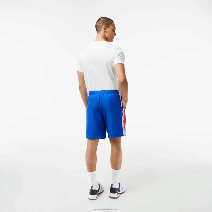 Lacoste tennisshort van gerecycled polyester 0828H18 blauwe kxb Heren
