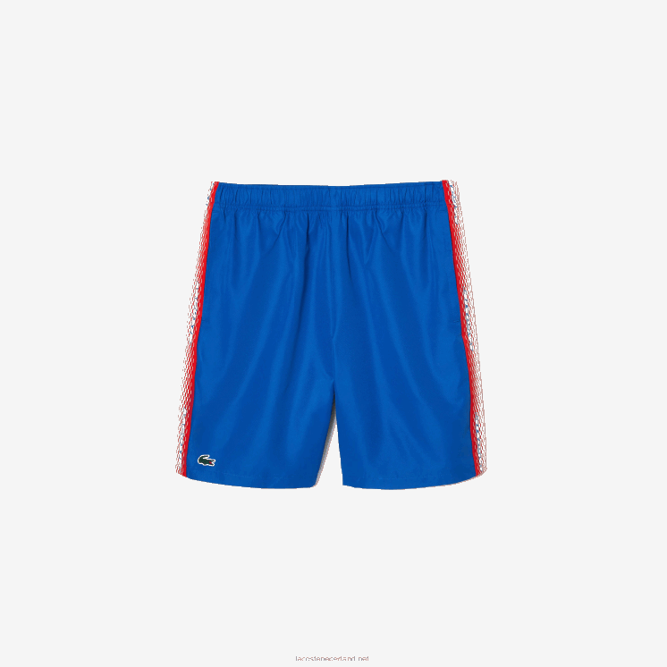Lacoste tennisshort van gerecycled polyester 0828H18 blauwe kxb Heren