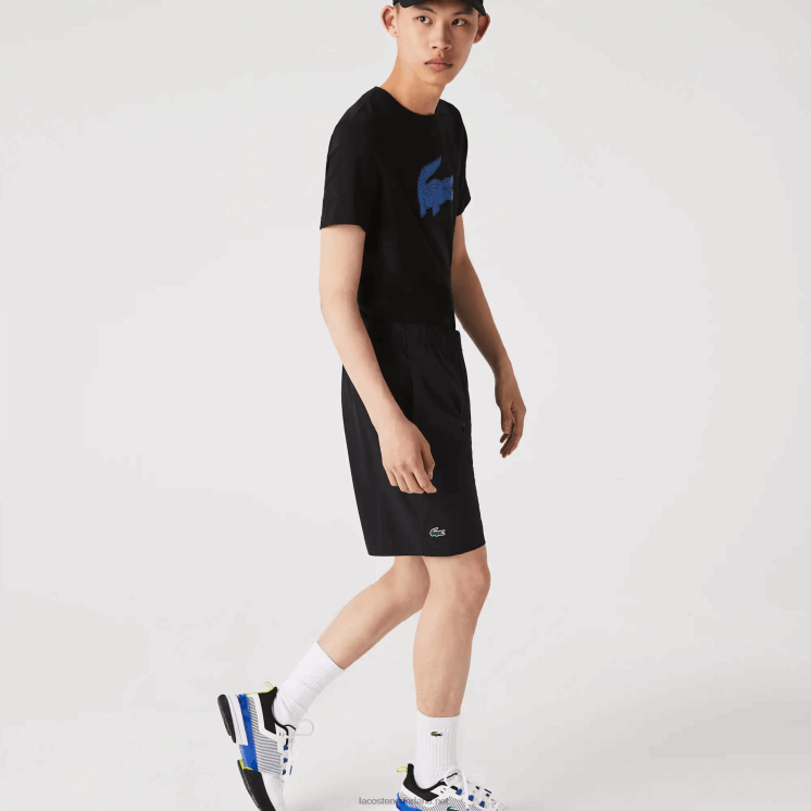 Lacoste ultralichte sportbroek 0828H1410 zwart wit 258 Heren