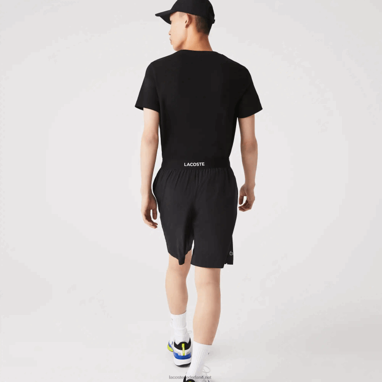 Lacoste ultralichte sportbroek 0828H1410 zwart wit 258 Heren