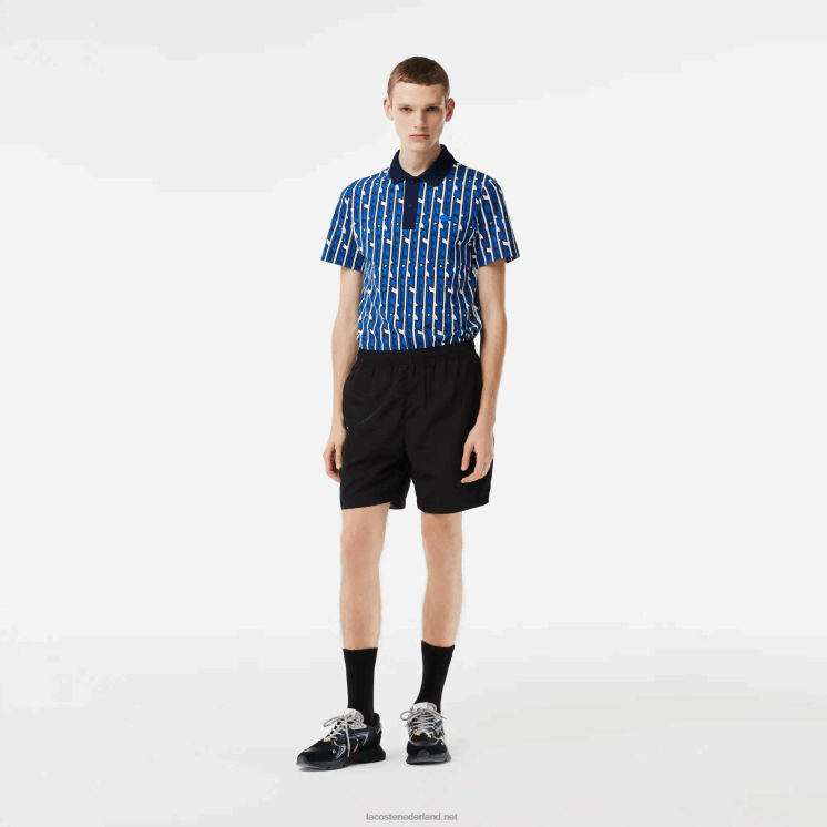 Lacoste waterdichte korte broek 0828H465 zwart 031 Heren