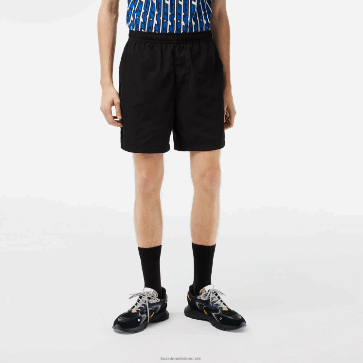 Lacoste waterdichte korte broek 0828H465 zwart 031 Heren
