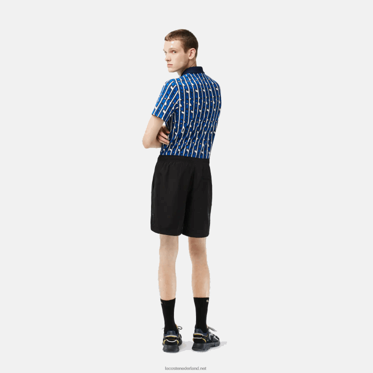 Lacoste waterdichte korte broek 0828H465 zwart 031 Heren